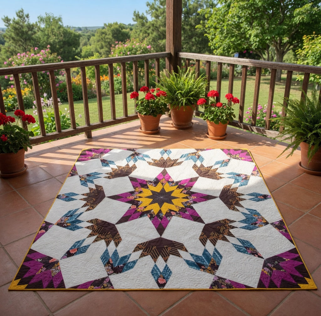 Blooming Compass Quilt PDF