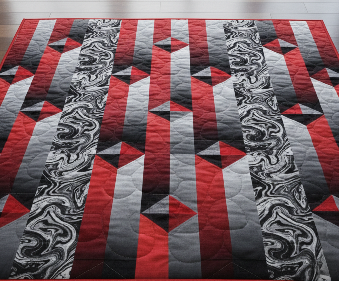 Crimson Shadows Quilt Pattern PDF