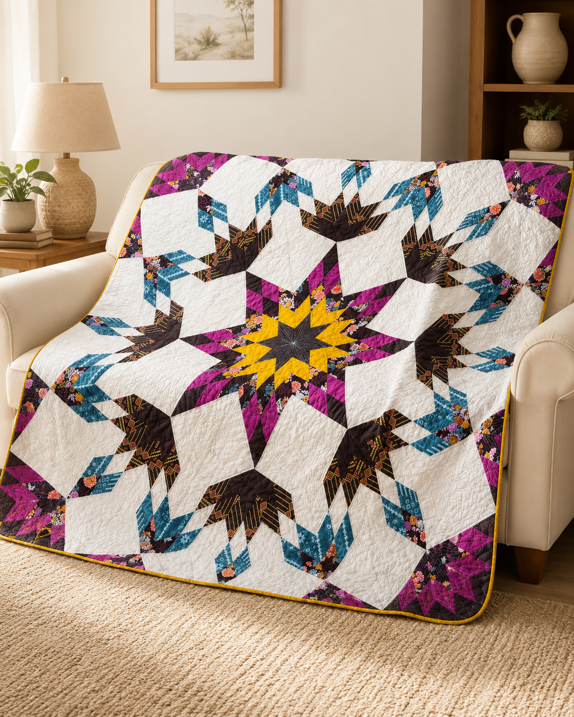 Blooming Compass Quilt PDF
