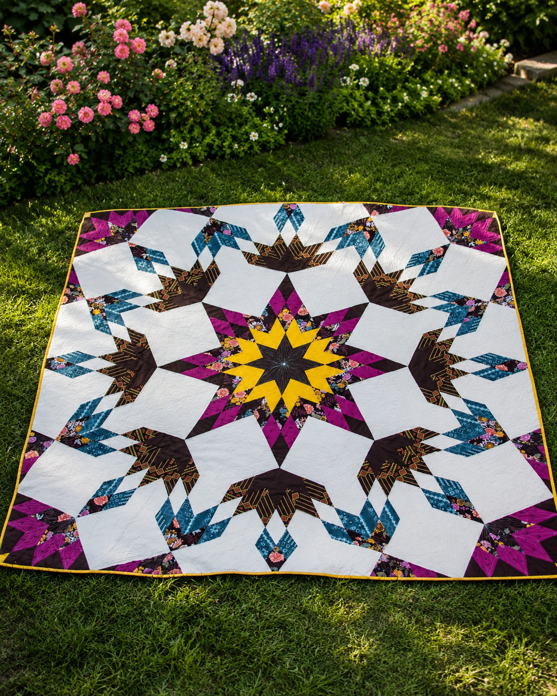 Blooming Compass Quilt PDF