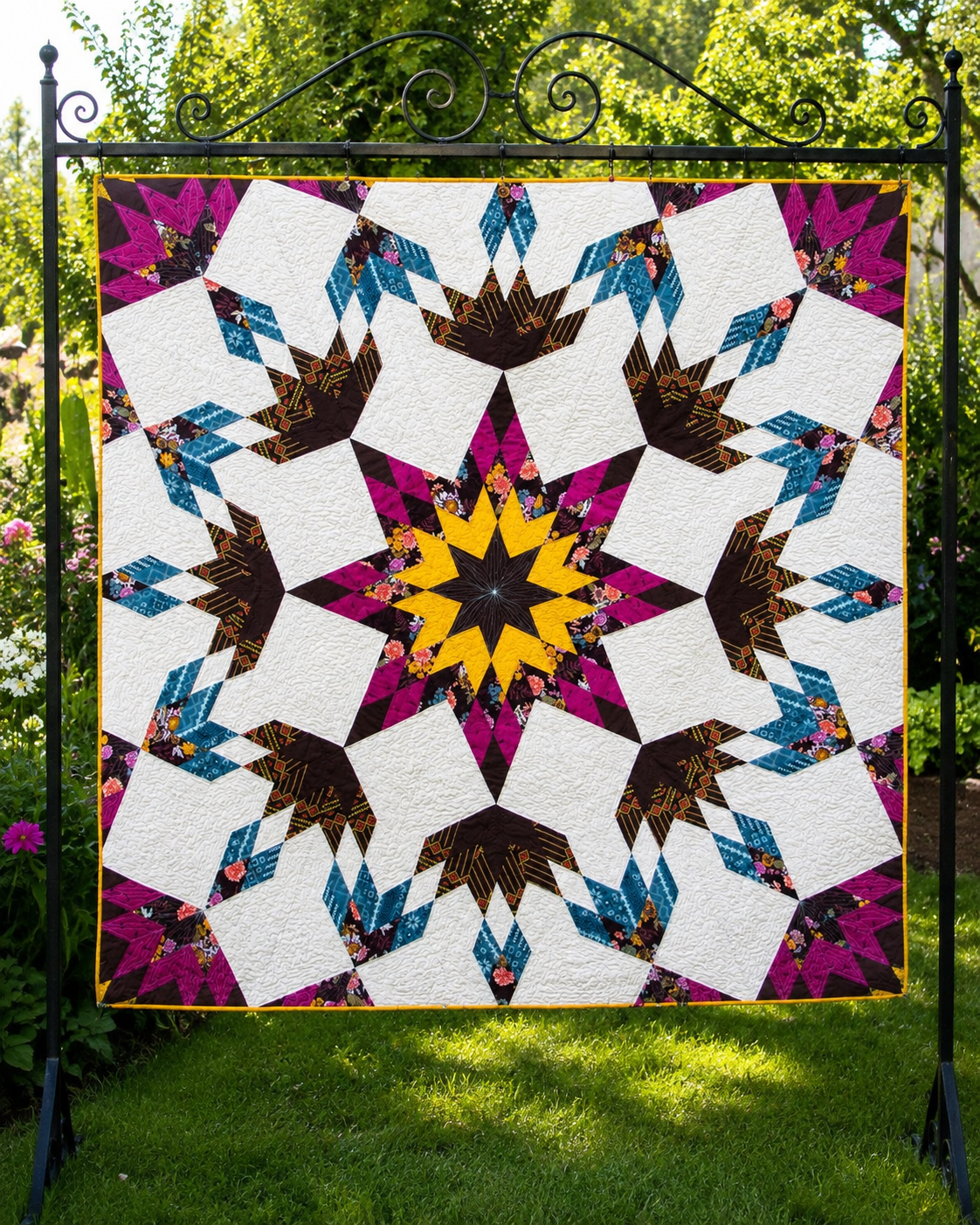 Blooming Compass Quilt PDF