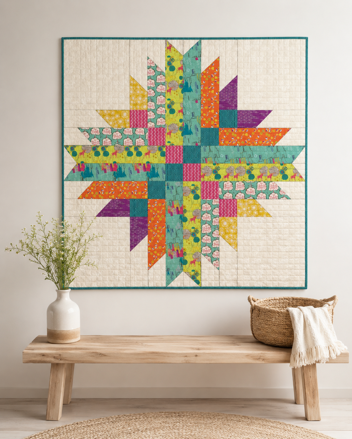Sunlit Garden Star Quilt Pattern pdf