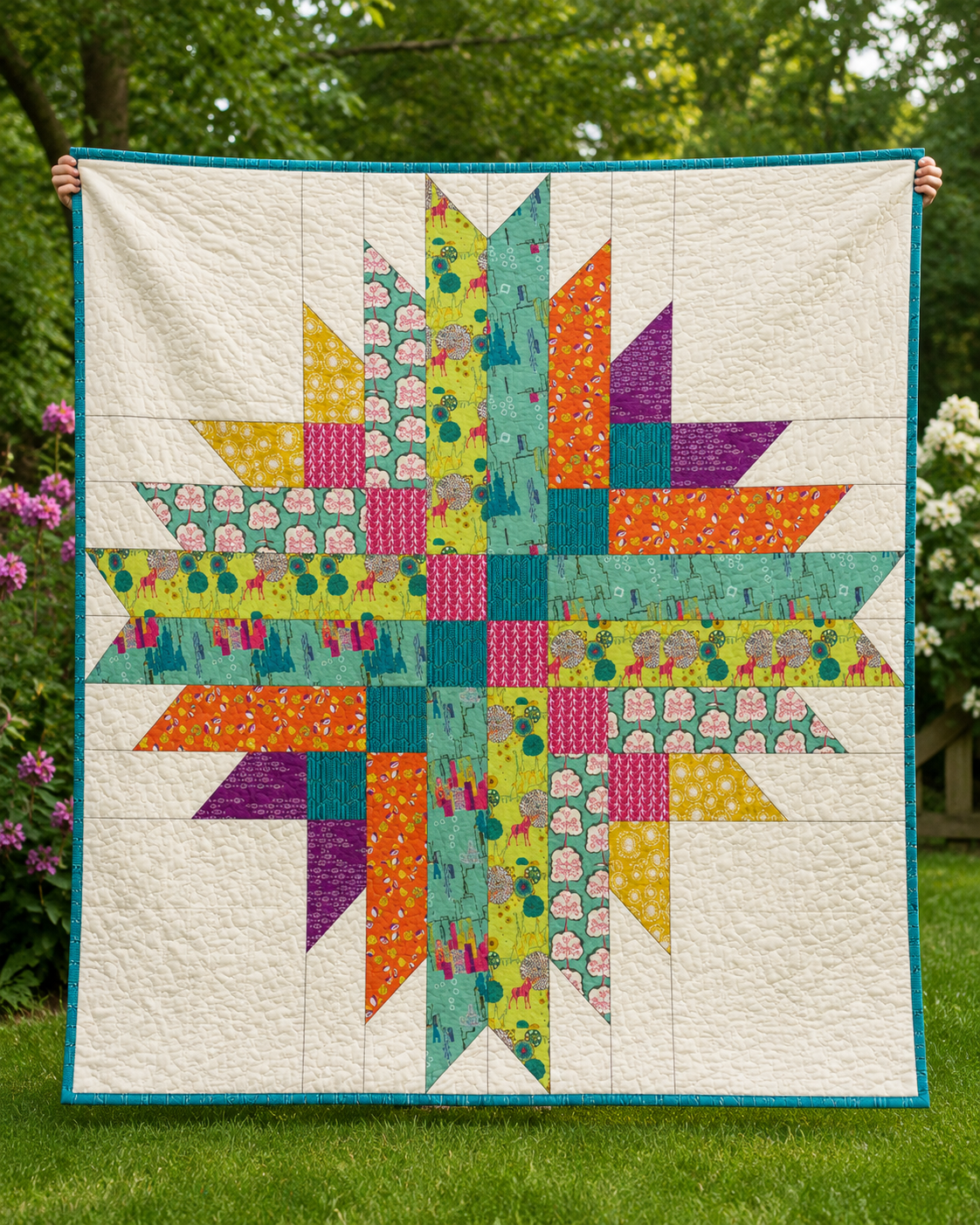 Sunlit Garden Star Quilt Pattern pdf