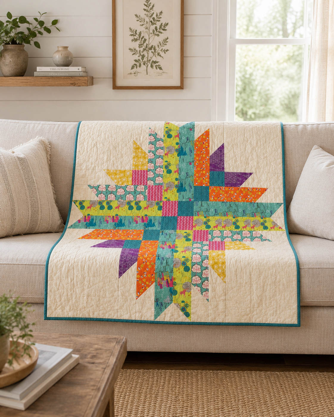Sunlit Garden Star Quilt Pattern pdf