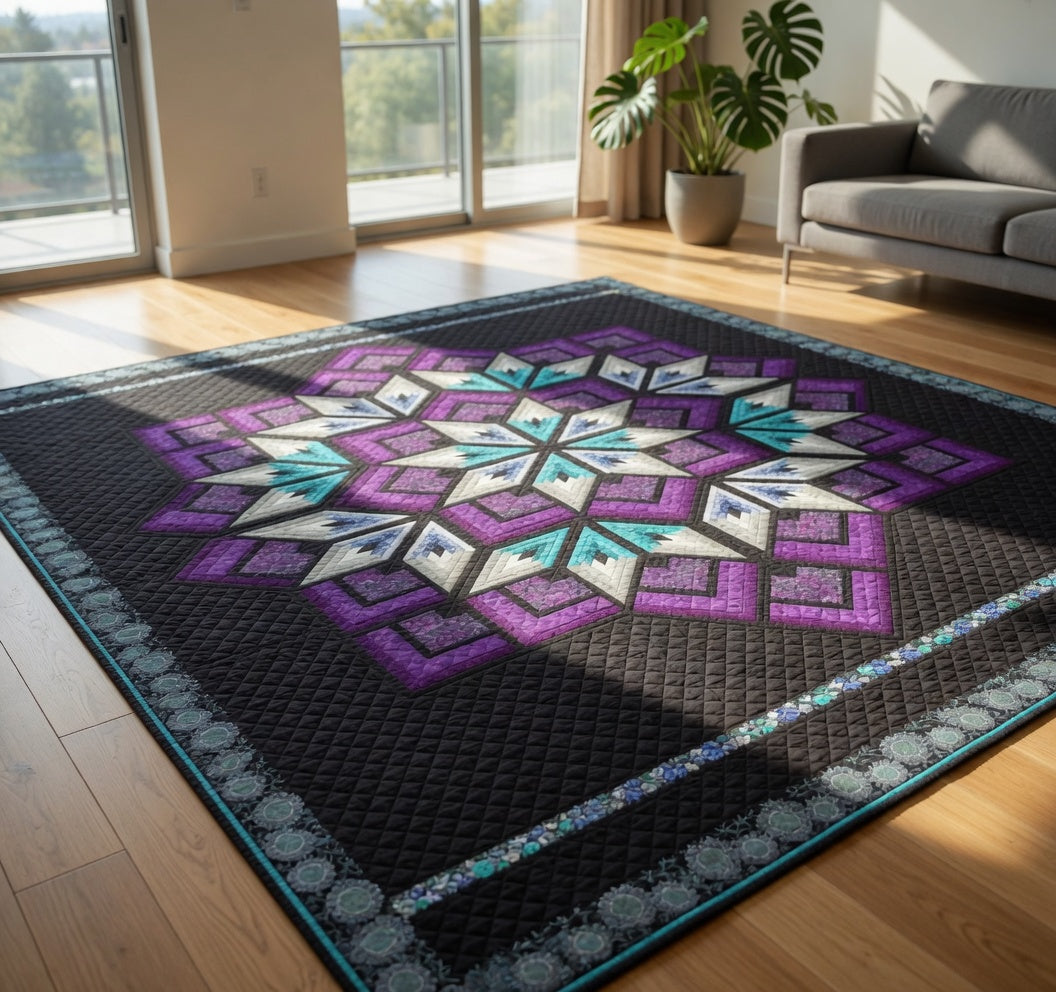Purple Star Quilt Pattern PDF