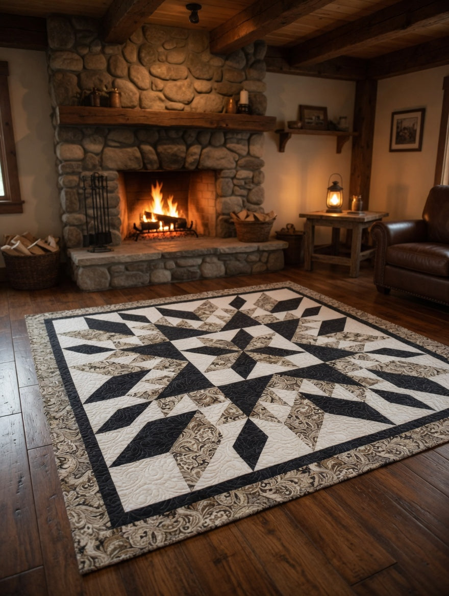 Midnight Starburst Quilt Pattern PDF
