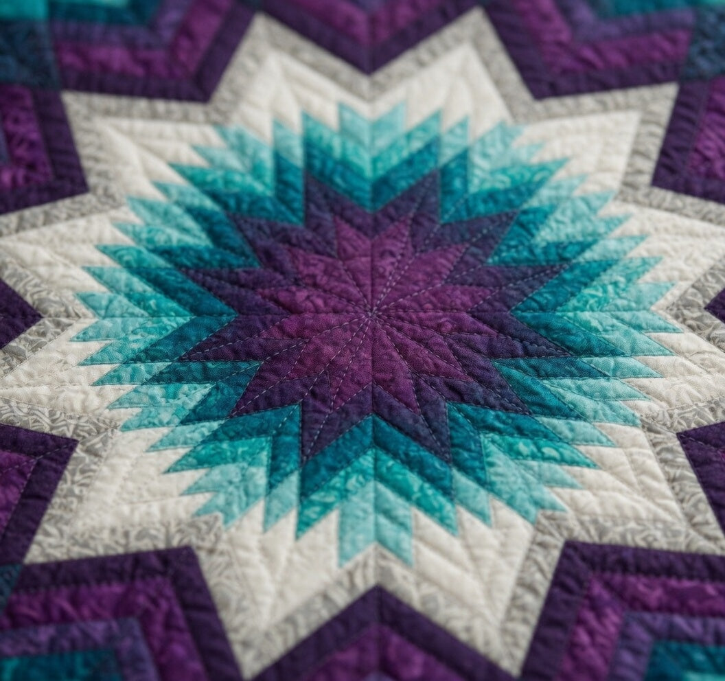 Purple Star Quilt Pattern PDF