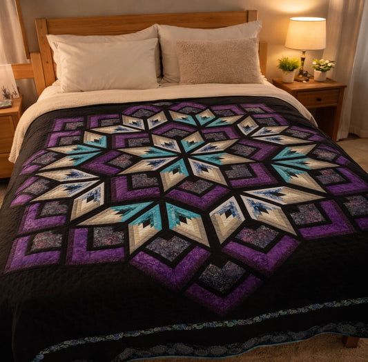 Purple Star Quilt Pattern PDF